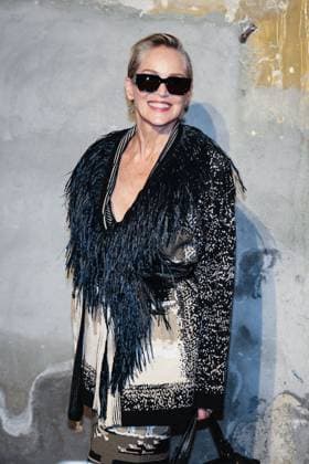 Milan, Milan Women s Fashion Week: Fall Winter 2025 - Women s Fashion, Fall Winter 2025 - Antonio Marras Show - Front Row Guests. In the photo: Sharon Stone (American Actress)  Copyright: xAlessandroxBremecx xipa-agency.netx xx IPA_Agency_IPA54625456