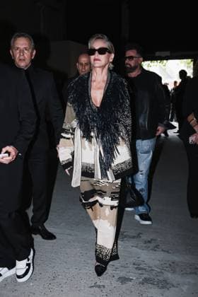 Milan, Milan Women s Fashion Week: Fall Winter 2025 - Women s Fashion, Fall Winter 2025 - Antonio Marras Show - Front Row Guests. In the photo: Sharon Stone (American Actress)  Copyright: xAlessandroxBremecx xipa-agency.netx xx IPA_Agency_IPA54625470