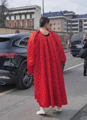 Milan, Milan Women s Fashion Week: Fall Winter 2025- Women s Fashion, Fall Winter 2025.- Jil Sander fashion show - arrivals - In the photo: Svita Sobol  Copyright: xLucaxPontix xipa-agency.netx xx IPA_Agency_IPA54628003