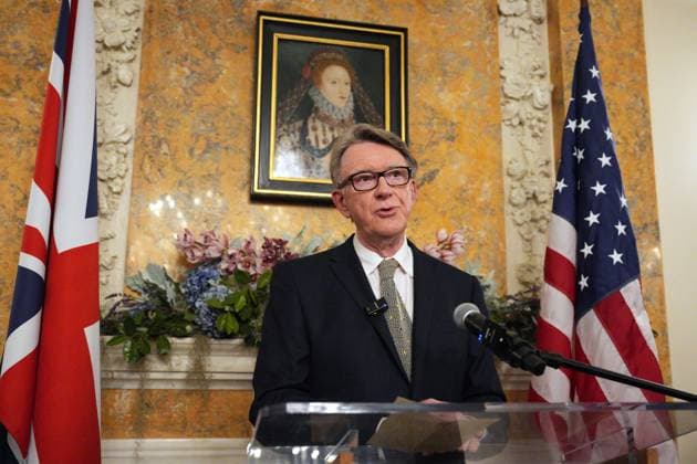 UK Prime Minister Keir Starmer Travels To Washington Britain s ambassador to the United States, Peter Mandelson, speaks during a welcome reception for British Prime Minister, Keir Starmer, at the ambassador s residence on February 26, 2025 in Washington, DC. British Prime Minister Keir Starmer is on his first visit to Washington since US President Donald Trump returned to the White House. Starmer s trip comes shortly after he announced an increase in UK defence spending, ostensibly as a signal to Trump that the UK is prepared to bolster Europe s security, and as he aims to broker a fair peace deal for Ukraine amid Trump s warming relations with Russia NO UK USE FOR 48 HOURS, Credit:Avalon.red Avalon United States, DC, Washington  Copyright: xAvalon.redx xAvalonx 0969591323