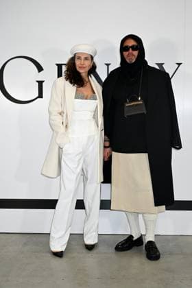 Milan, Milan Women s Fashion Week: Fall Winter 2025 - Women s Fashion, Fall Winter 2025.- Genny fashion show - guests in the photo: Gennady and Nostrova Ivetta  Copyright: xSimonaxChiocciax xipa-agency.netx xSimonaxChiocciax IPA_Agency_IPA54643758