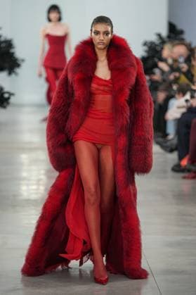 Milan, Milan Women s Fashion Week: Fall Winter 2025 26 - Women s Fashion, Fall Winter 2025 26 - Blumarine fashion show - catwalk in the photo: Model  Copyright: xRiccardoxGIordanox xipa-agency.netx xRiccardoxGIordanox IPA_Agency_IPA54644799