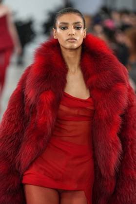 Milan, Milan Women s Fashion Week: Fall Winter 2025 26 - Women s Fashion, Fall Winter 2025 26 - Blumarine fashion show - catwalk in the photo: Model  Copyright: xRiccardoxGIordanox xipa-agency.netx xRiccardoxGIordanox IPA_Agency_IPA54644804