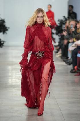 Milan, Milan Women s Fashion Week: Fall Winter 2025 26 - Women s Fashion, Fall Winter 2025 26 - Blumarine fashion show - catwalk in the photo: Model  Copyright: xRiccardoxGIordanox xipa-agency.netx xRiccardoxGIordanox IPA_Agency_IPA54644850