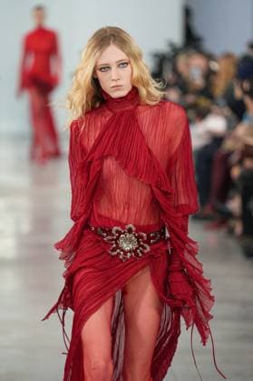 Milan, Milan Women s Fashion Week: Fall Winter 2025 26 - Women s Fashion, Fall Winter 2025 26 - Blumarine fashion show - catwalk in the photo: Model  Copyright: xRiccardoxGIordanox xipa-agency.netx xRiccardoxGIordanox IPA_Agency_IPA54644851
