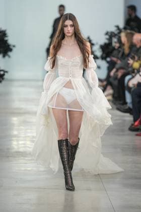 Milan, Milan Women s Fashion Week: Fall Winter 2025 26 - Women s Fashion, Fall Winter 2025 26 - Blumarine fashion show - catwalk in the photo: Model  Copyright: xRiccardoxGIordanox xipa-agency.netx xRiccardoxGIordanox IPA_Agency_IPA54645060