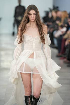 Milan, Milan Women s Fashion Week: Fall Winter 2025 26 - Women s Fashion, Fall Winter 2025 26 - Blumarine fashion show - catwalk in the photo: Model  Copyright: xRiccardoxGIordanox xipa-agency.netx xRiccardoxGIordanox IPA_Agency_IPA54645064