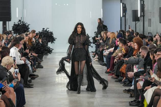 Milan, Milan Women s Fashion Week: Fall Winter 2025 26 - Women s Fashion, Fall Winter 2025 26 - Blumarine fashion show - catwalk in the photo: Model  Copyright: xRiccardoxGIordanox xipa-agency.netx xRiccardoxGIordanox IPA_Agency_IPA54645087