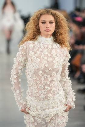 Milan, Italy: Milan, Milan Women s Fashion Week: Fall Winter 2025 26 - Women s Fashion, Fall Winter 2025 26 - Blumarine fashion show - catwalk in the photo: Model Milan Italy  - ZUMAp169 20250227_zea_p169_470 Copyright: xRiccardoxGIordanox
