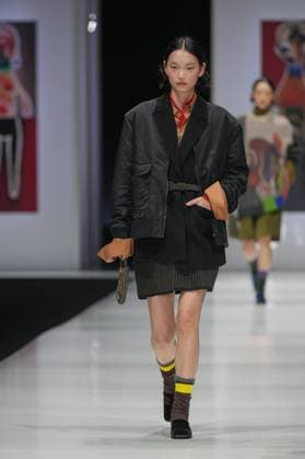 Milan, Italy: Milan, Milan Women s Fashion Week: Fall Winter 2025 26 - Women s Fashion, Fall Winter 2025 26 - Anteprima fashion show - catwalk in the photo: Model Milan Italy  - ZUMAp169 20250227_zea_p169_517 Copyright: xRiccardoxGIordanox