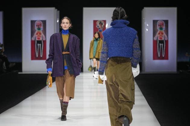 Milan, Milan Women s Fashion Week: Fall Winter 2025 26 - Preview Show - catwalk Milan, Milan Women s Fashion Week: Fall Winter 2025 26 - Women s Fashion, Fall Winter 2025 26 - Anteprima fashion show - catwalk in the photo: Model MILAN Italy  Copyright: xIPA ABACAx
