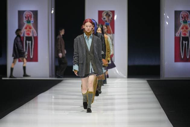 Milan, Milan Women s Fashion Week: Fall Winter 2025 26 - Women s Fashion, Fall Winter 2025 26 - Anteprima fashion show - catwalk in the photo: Model  Copyright: xRiccardoxGIordanox xipa-agency.netx xRiccardoxGIordanox IPA_Agency_IPA54646521