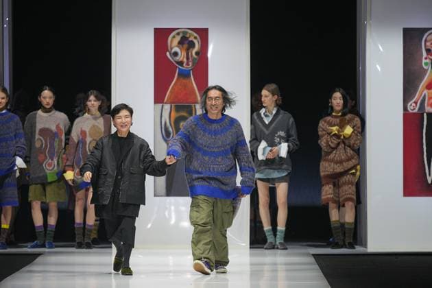 Milan, Milan Women s Fashion Week: Fall Winter 2025 26 - Women s Fashion, Fall Winter 2025 26 - Anteprima fashion show - catwalk in the photo: Izumi Ogino with Mika Tajima  Copyright: xRiccardoxGIordanox xipa-agency.netx xRiccardoxGIordanox IPA_Agency_IPA54646533