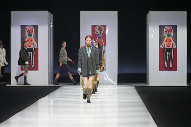 Milan, Italy: Milan, Milan Women s Fashion Week: Fall Winter 2025 26 - Women s Fashion, Fall Winter 2025 26 - Anteprima fashion show - catwalk in the photo: Model Milan Italy  - ZUMAp169 20250227_zea_p169_595 Copyright: xRiccardoxGIordanox