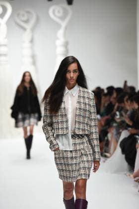 February 27, 2025, Milan, Italy: Models walks the runway at the Genny Fashion Show during Milan Fashion Week Milan Italy - ZUMAs232 20250227_zip_s232_032 Copyright: xErvinxShulkux