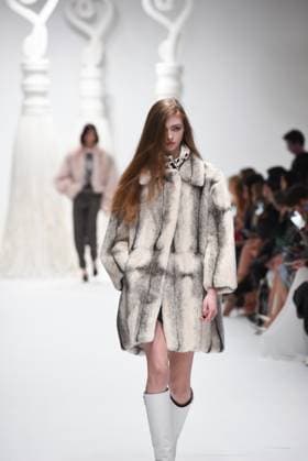 February 27, 2025, Milan, Italy: Models walks the runway at the Genny Fashion Show during Milan Fashion Week Milan Italy - ZUMAs232 20250227_zip_s232_035 Copyright: xErvinxShulkux
