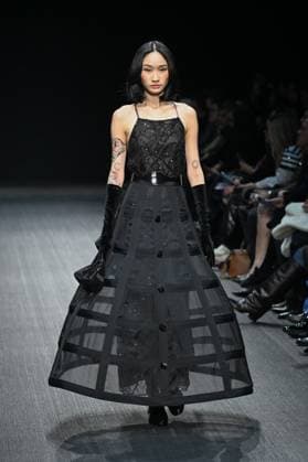 Milan, Milan Women s Fashion Week: Fall Winter 2025 - Women s Fashion, Fall Winter 2025.- Emporio Armani fashion show - guests in the photo: model  Copyright: xSimonaxChiocciax xipa-agency.netx xSimonaxChiocciax IPA_Agency_IPA54654184