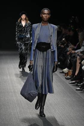 Milan, Italy: Milan, Milan Women s Fashion Week: Fall Winter 2025 - Women s Fashion, Fall Winter 2025.- Emporio Armani fashion show - guests in the photo: model Milan Italy  - ZUMAp169 20250227_zea_p169_751 Copyright: xSimonaxChiocciax