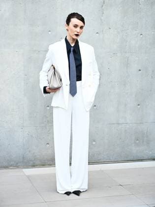 Milan, Milan Women s Fashion Week: Fall Winter 2025 26 - Emporio Armani fashion show - catwalk - In the photo: Mary Leest  Copyright: xSimonaxChiocciax xipa-agency.netx xSimonaxChiocciax IPA_Agency_IPA54655007