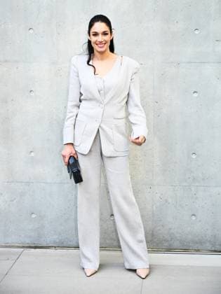 Milan, Milan Women s Fashion Week: Fall Winter 2025 26 - Emporio Armani fashion show - catwalk - In the photo: Mariela Garriga  Copyright: xSimonaxChiocciax xipa-agency.netx xSimonaxChiocciax IPA_Agency_IPA54654985