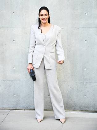 Milan, Milan Women s Fashion Week: Fall Winter 2025 26 - Emporio Armani Fashion Show - Catwalk Milan, Milan Women s Fashion Week: Fall Winter 2025 26 - Emporio Armani fashion show - catwalk - In the photo: Mariela Garriga -  Copyright: xIPA ABACAx