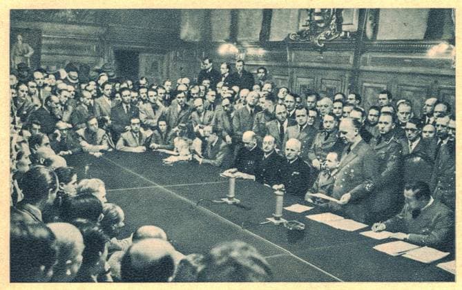RECORD DATE NOT STATED BERLIN, GERMANY - JUNE 22, 1941: Ribbentrop reads the note for press conference. Operation Barbarossa (German: Unternehmen Barbarossa) was the code name for the Axis invasion of the Soviet Union, which started on Sunday, 22 June 1941, during World War II. , 51316516.jpg, ribbentrop, editorial, weapons, 2, 1940s, document, historical, combat, fighting, ussr, nazi, world, ww2, record, military, ii, eastern, 20th, past, war, history, union, soviet, army, invasions, century, battles, front, barbarossa, wwii, operation, fascist, fascism, germans, troops, soldiers, eastern front, destruction, hitler, adolf, sssr, russia, germany, nazi germany, nationalism, nsdap, luftwaffe