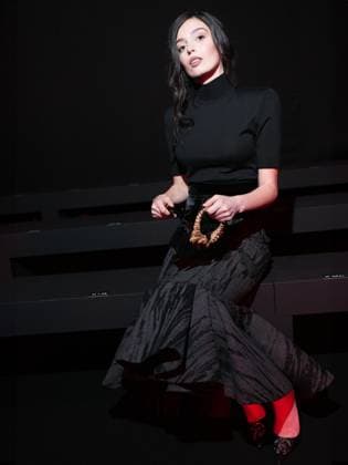 Milan, Milan Women s Fashion Week: Fall Winter 2025 26 - Roberto Cavalli fashion show - front row - In the photo: Gaia Girace  Copyright: xRiccardoxGiordanox xipa-agency.netx xRiccardoxGiordanox IPA_Agency_IPA54662139