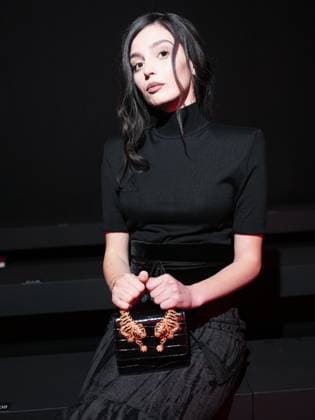 Milan, Milan Women s Fashion Week: Fall Winter 2025 26 - Roberto Cavalli fashion show - front row - In the photo: Gaia Girace  Copyright: xRiccardoxGiordanox xipa-agency.netx xRiccardoxGiordanox IPA_Agency_IPA54662149
