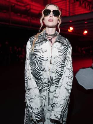 Entertainment Themen der Woche KW09 Entertainment Bilder des Tages Milan, Milan Women s Fashion Week: Fall Winter 2025 26 - Roberto Cavalli Fashion Show - front row Milan, Milan Women s Fashion Week: Fall Winter 2025 26 - Roberto Cavalli fashion show - front row - In the photo: Stella Bossi Milan Italy  Copyright: xIPA ABACAx