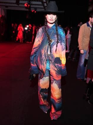 Milan, Milan Women s Fashion Week: Fall Winter 2025 26 - Roberto Cavalli Fashion Show - front row Milan, Milan Women s Fashion Week: Fall Winter 2025 26 - Roberto Cavalli fashion show - front row - In the photo: Ángela Rozas Saiz aka Madame de Rosa Milan Italy  Copyright: xIPA ABACAx