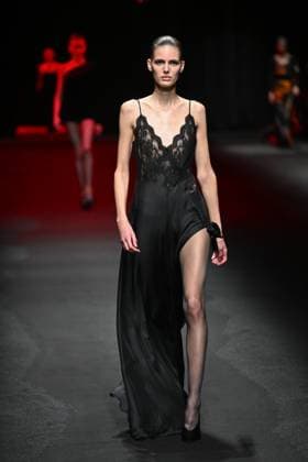 Milan, Italy: Milan, Milan Women s Fashion Week: Fall Winter 2025 - Women s Fashion, Fall Winter 2025.- Roberto Cavalli fashion show - catwalk in the photo: model Milan Italy  - ZUMAp169 20250228_zea_p169_061 Copyright: xSimonaxChiocciax