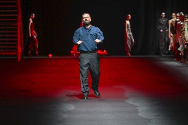 Milan, Italy: Milan, Milan Women s Fashion Week: Fall Winter 2025 - Women s Fashion, Fall Winter 2025.- Roberto Cavalli fashion show - catwalk in the photo: model Milan Italy  - ZUMAp169 20250228_zea_p169_085 Copyright: xSimonaxChiocciax