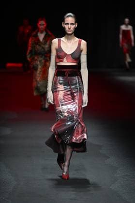 Milan, Italy: Milan, Milan Women s Fashion Week: Fall Winter 2025 - Women s Fashion, Fall Winter 2025.- Roberto Cavalli fashion show - catwalk in the photo: model Milan Italy  - ZUMAp169 20250228_zea_p169_100 Copyright: xSimonaxChiocciax