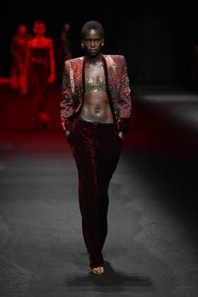 Milan, Italy: Milan, Milan Women s Fashion Week: Fall Winter 2025 - Women s Fashion, Fall Winter 2025.- Roberto Cavalli fashion show - catwalk in the photo: model Milan Italy  - ZUMAp169 20250228_zea_p169_101 Copyright: xSimonaxChiocciax