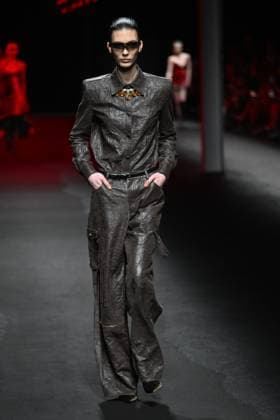 Milan, Italy: Milan, Milan Women s Fashion Week: Fall Winter 2025 - Women s Fashion, Fall Winter 2025.- Roberto Cavalli fashion show - catwalk in the photo: model Milan Italy  - ZUMAp169 20250228_zea_p169_003 Copyright: xSimonaxChiocciax