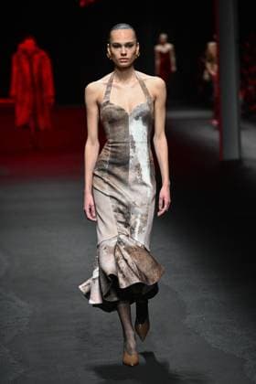 Milan, Italy: Milan, Milan Women s Fashion Week: Fall Winter 2025 - Women s Fashion, Fall Winter 2025.- Roberto Cavalli fashion show - catwalk in the photo: model Milan Italy  - ZUMAp169 20250228_zea_p169_006 Copyright: xSimonaxChiocciax