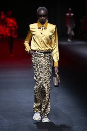 Milan, Italy: Milan, Milan Women s Fashion Week: Fall Winter 2025 - Women s Fashion, Fall Winter 2025.- Roberto Cavalli fashion show - catwalk in the photo: model Milan Italy  - ZUMAp169 20250228_zea_p169_023 Copyright: xSimonaxChiocciax