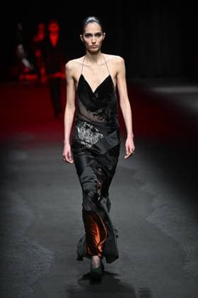 Milan, Italy: Milan, Milan Women s Fashion Week: Fall Winter 2025 - Women s Fashion, Fall Winter 2025.- Roberto Cavalli fashion show - catwalk in the photo: model Milan Italy  - ZUMAp169 20250228_zea_p169_034 Copyright: xSimonaxChiocciax