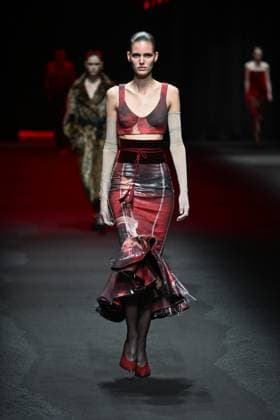 Milan, Italy: Milan, Milan Women s Fashion Week: Fall Winter 2025 - Women s Fashion, Fall Winter 2025.- Roberto Cavalli fashion show - catwalk in the photo: model Milan Italy  - ZUMAp169 20250228_zea_p169_066 Copyright: xSimonaxChiocciax
