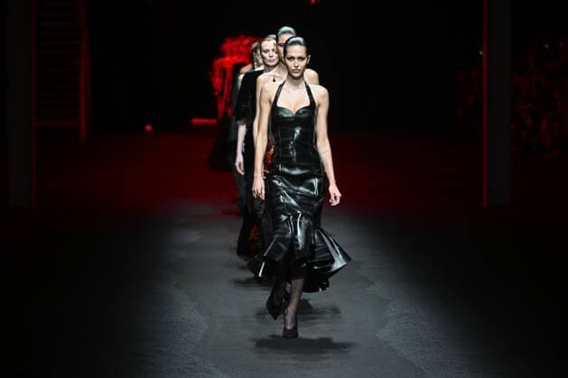 Milan, Italy: Milan, Milan Women s Fashion Week: Fall Winter 2025 - Women s Fashion, Fall Winter 2025.- Roberto Cavalli fashion show - catwalk in the photo: model Milan Italy  - ZUMAp169 20250228_zea_p169_071 Copyright: xSimonaxChiocciax