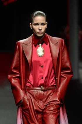 Milan, Italy: Milan, Milan Women s Fashion Week: Fall Winter 2025 - Women s Fashion, Fall Winter 2025.- Roberto Cavalli fashion show - catwalk in the photo: model Milan Italy  - ZUMAp169 20250228_zea_p169_103 Copyright: xSimonaxChiocciax