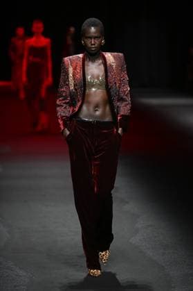Milan, Italy: Milan, Milan Women s Fashion Week: Fall Winter 2025 - Women s Fashion, Fall Winter 2025.- Roberto Cavalli fashion show - catwalk in the photo: model Milan Italy  - ZUMAp169 20250228_zea_p169_105 Copyright: xSimonaxChiocciax