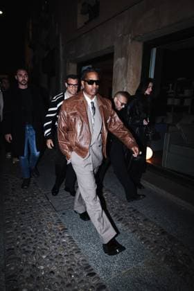 Milan, Italy: Milan, Milan Women s Fashion Week: Fall Winter 2025 - Women s Fashion, Fall Winter 2025 - RayBan Party - Arrivals. In the photo: ASAP Rocky (American rapper and first Creative Director of Ray-Ban) Milan Italy  - ZUMAp169 20250227_zea_p169_1380 Copyright: xAlessandroxBremecx