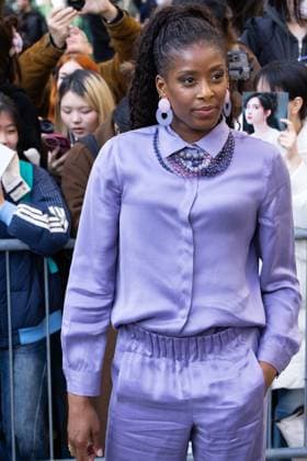 News - Emporio Armani - Arrivals - Milan Fashion Week - Womenswear Fall Winter 2025 2026 Myriam Sylla is seen arriving at the Emporio Armani fashion show during the Milan Fashion Week - Womenswear Fall Winter 2025 2026 on February 27, 2025 in Milan, Italy. Photo: Cinzia Camela. MILAN Via Bergognone Italy Copyright: xCinziaxCamelax xLiveMediax LPN_1756641