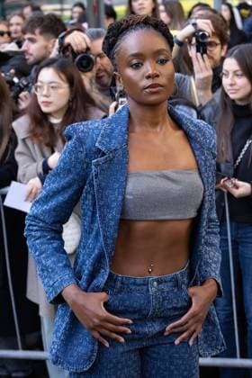 News - Emporio Armani - Arrivals - Milan Fashion Week - Womenswear Fall Winter 2025 2026 Kiki Layne is seen arriving at the Emporio Armani fashion show during the Milan Fashion Week - Womenswear Fall Winter 2025 2026 on February 27, 2025 in Milan, Italy. Photo: Cinzia Camela. MILAN Via Bergognone Italy Copyright: xCinziaxCamelax xLiveMediax LPN_1756655