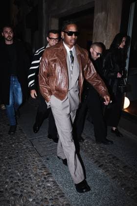 Milan, Italy: Milan, Milan Women s Fashion Week: Fall Winter 2025 - Women s Fashion, Fall Winter 2025 - RayBan Party - Arrivals. In the photo: ASAP Rocky (American rapper and first Creative Director of Ray-Ban) Milan Italy  - ZUMAp169 20250227_zea_p169_1377 Copyright: xAlessandroxBremecx