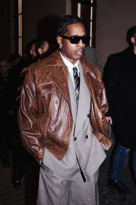 Milan, Italy: Milan, Milan Women s Fashion Week: Fall Winter 2025 - Women s Fashion, Fall Winter 2025 - RayBan Party - Arrivals. In the photo: ASAP Rocky (American rapper and first Creative Director of Ray-Ban) Milan Italy  - ZUMAp169 20250227_zea_p169_1385 Copyright: xAlessandroxBremecx