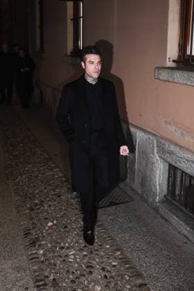 Milan, Italy: Milan, Milan Women s Fashion Week: Fall Winter 2025 - Women s Fashion, Fall Winter 2025 - RayBan Party - Arrivals. In the photo: Fedez (Rapper) Milan Italy  - ZUMAp169 20250227_zea_p169_1398 Copyright: xAlessandroxBremecx