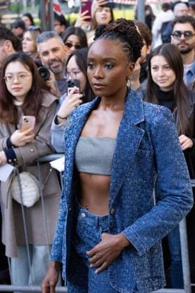 News - Emporio Armani - Arrivals - Milan Fashion Week - Womenswear Fall Winter 2025 2026 Kiki Layne is seen arriving at the Emporio Armani fashion show during the Milan Fashion Week - Womenswear Fall Winter 2025 2026 on February 27, 2025 in Milan, Italy. Photo: Cinzia Camela. MILAN Via Bergognone Italy Copyright: xCinziaxCamelax xLiveMediax LPN_1756658