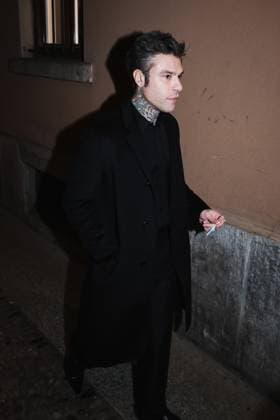 Milan, Italy: Milan, Milan Women s Fashion Week: Fall Winter 2025 - Women s Fashion, Fall Winter 2025 - RayBan Party - Arrivals. In the photo: Fedez (Rapper) Milan Italy  - ZUMAp169 20250227_zea_p169_1388 Copyright: xAlessandroxBremecx